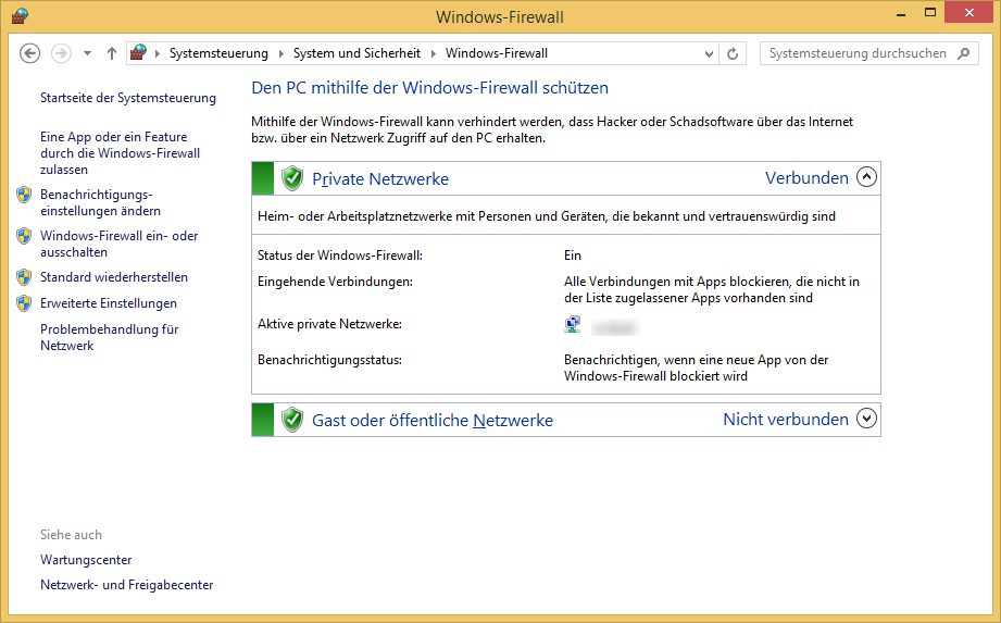 Firewall in Windows 8.1